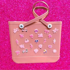 FOR @sallyejo BAG BUNDLE -CUSTOM BARBIE Bogg Style Bag- Light Pink + 4
